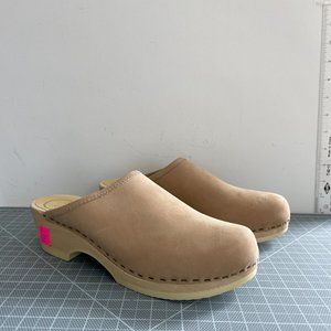 No. 6 Clogs Beige Nubuck Women's Size 40  Never Worn